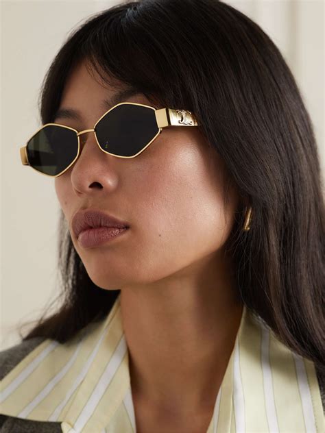 celine gold triomphe sunglasses|celine triomphe prescription sunglasses.